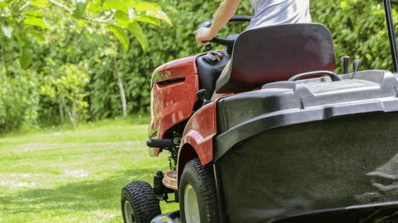 Driving a Lawn Mower