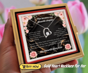 Gold Heart Necklace for Women Gift for Her