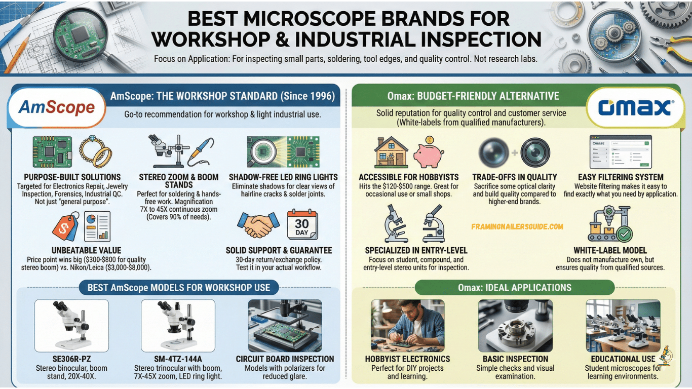 Best Microscope Manufacturers for Workshop & Industrial Inspection