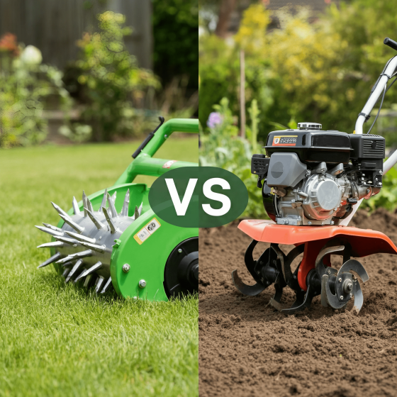 Aerator vs Tiller