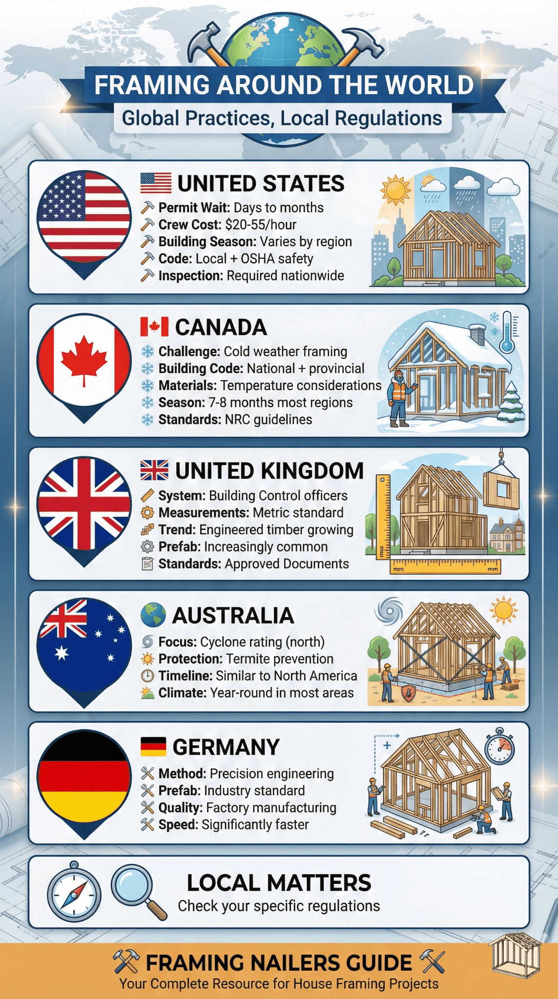 framing around the world
