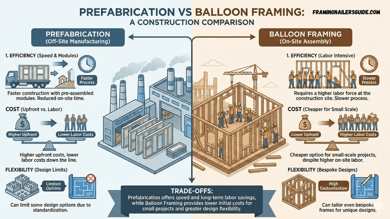 Prefabrication VS Balloon Framing