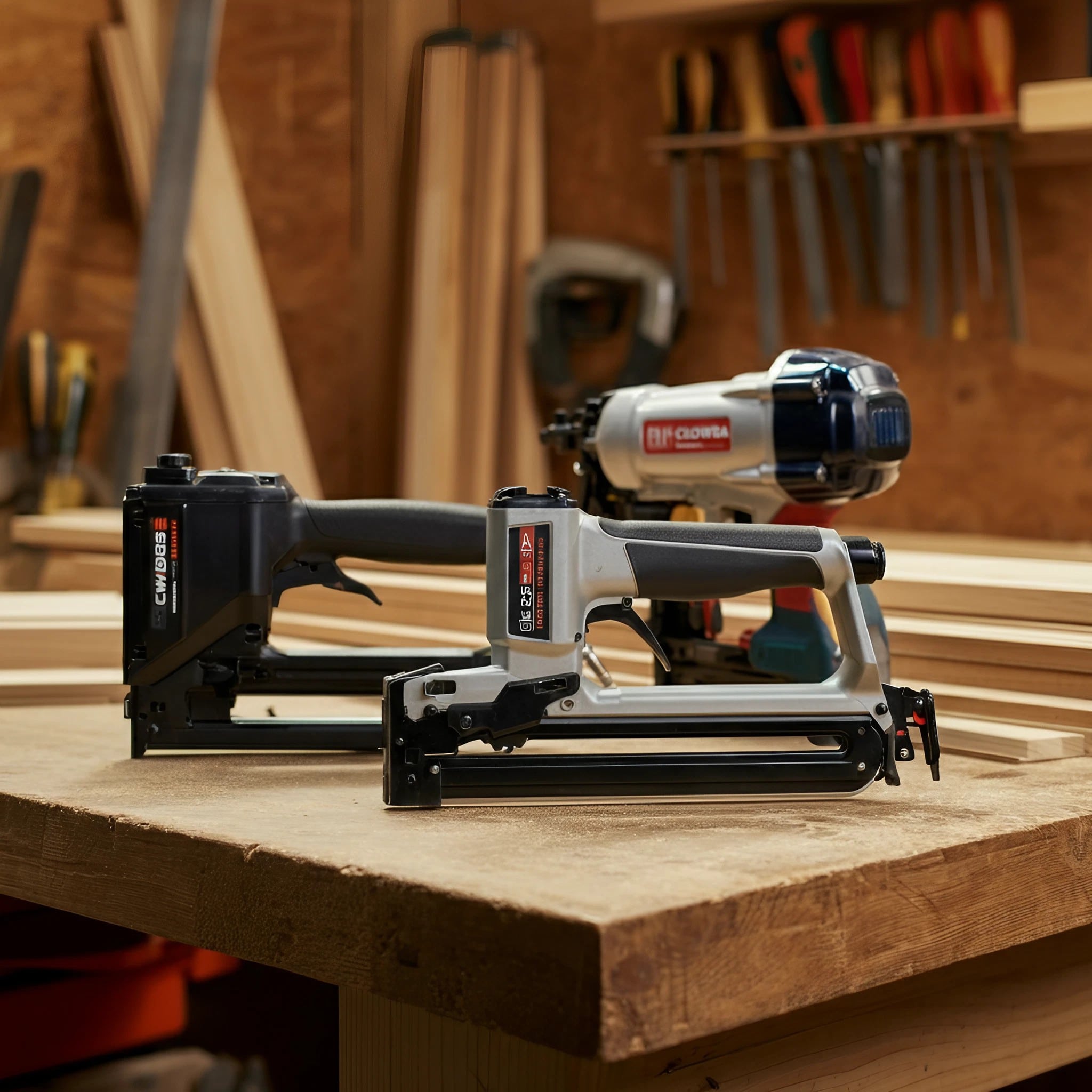 difference between crown stapler and brad nailer