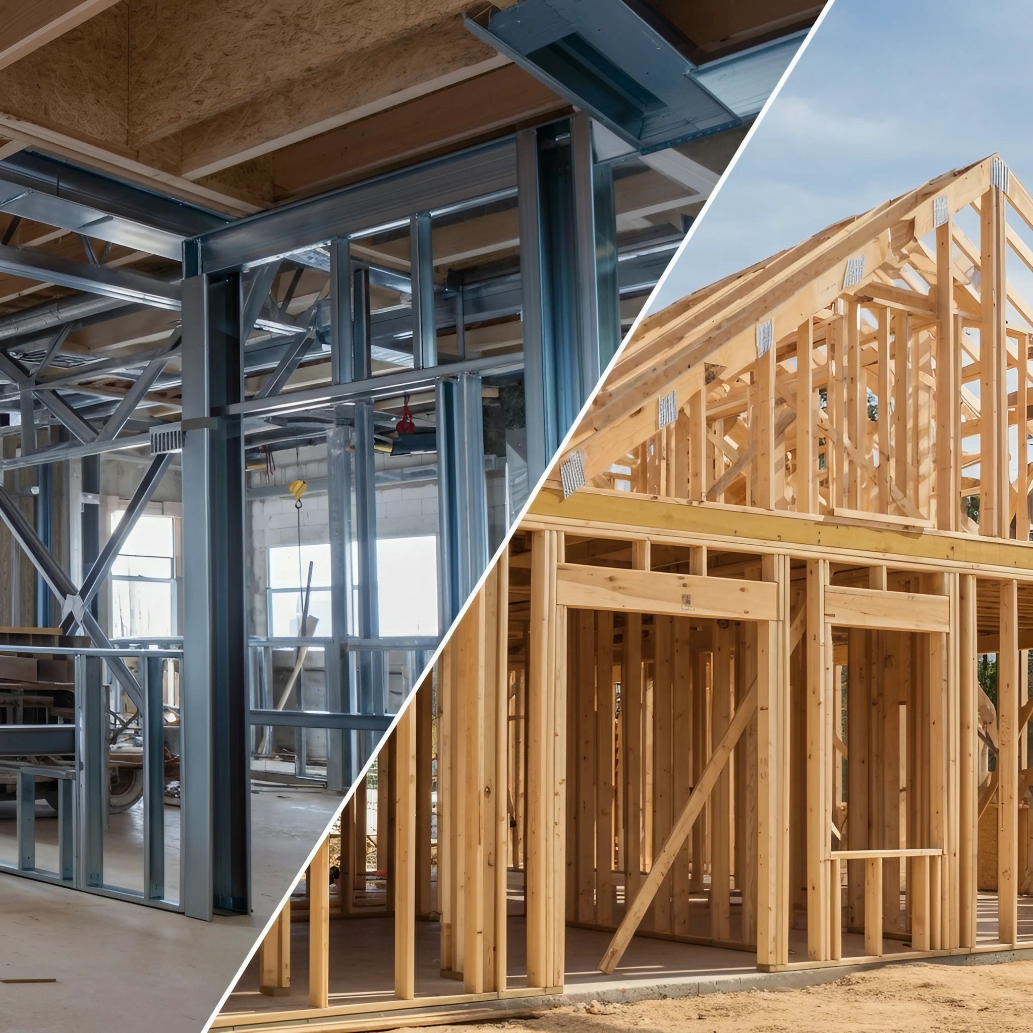 difference between steel framing and wood framing