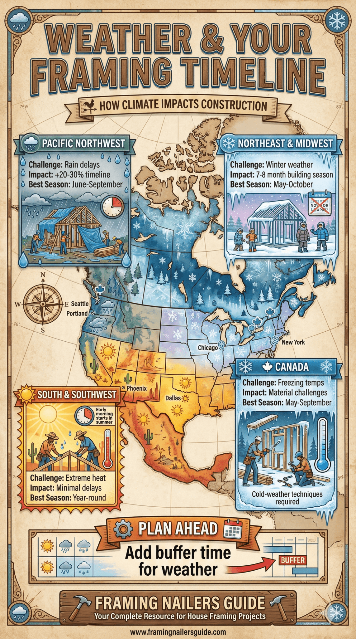 weather and your framing timeline