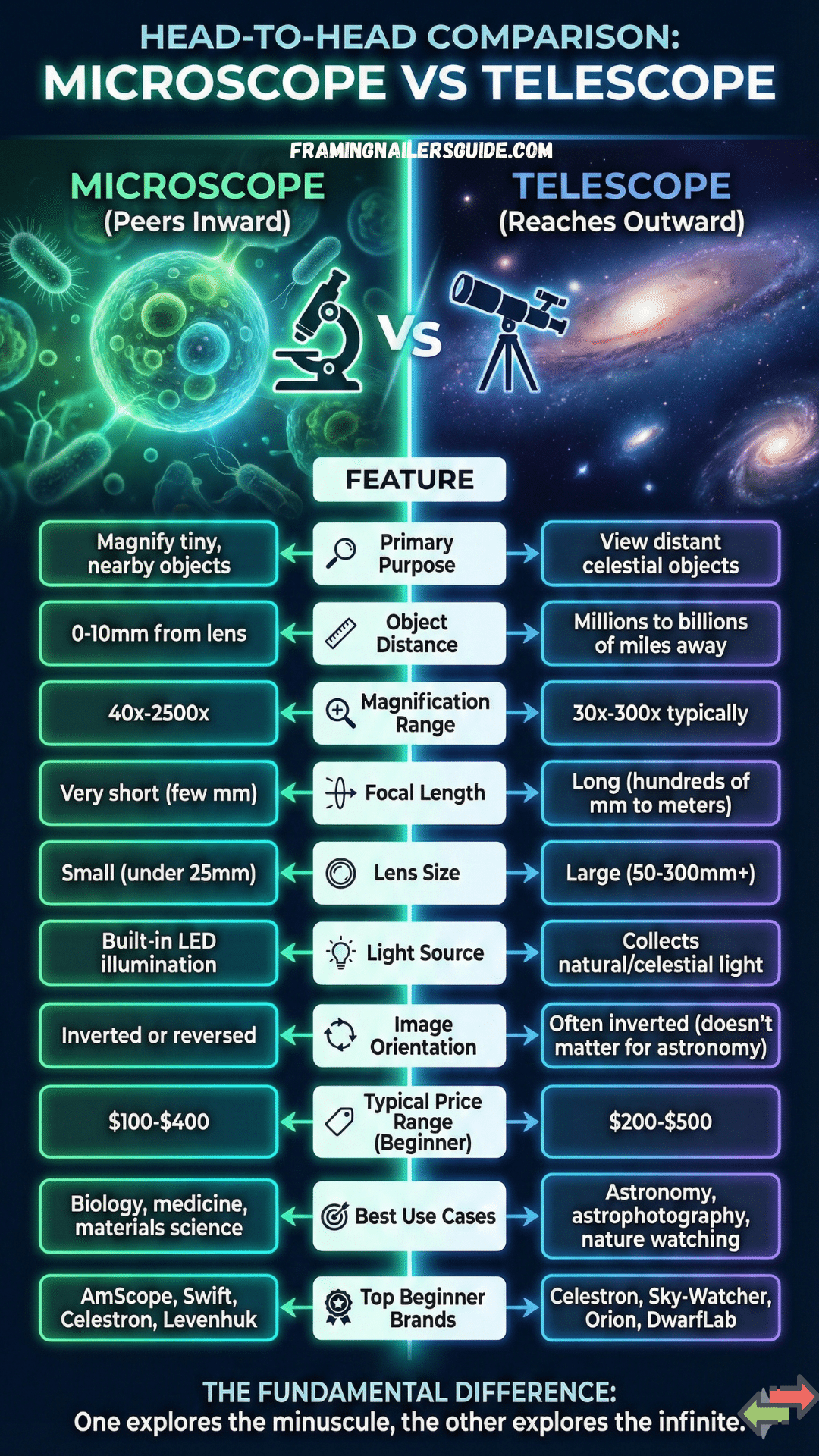 Microscope and Telescope Head to Head Comparison