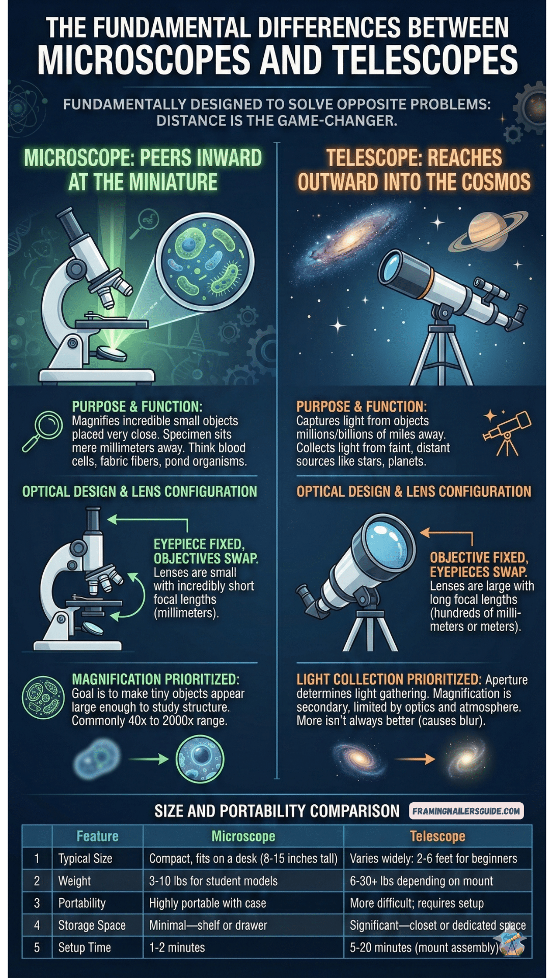 The Fundamental Differences Between Microscopes and Telescopes
